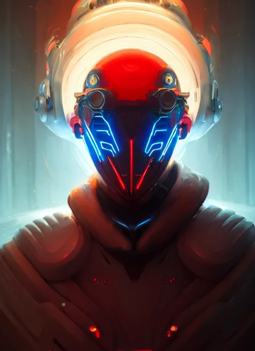 Image similar to symmetry!! portrait of a male character snowmoon kayn, cyberpunk helmet, sci - fi, on fire, glowing lights!! intricate, elegant, highly detailed, digital painting, artstation, smooth, sharp focus, illustration, art by julian del rey and greg rutkowski