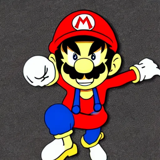 Image similar to luffy as mario