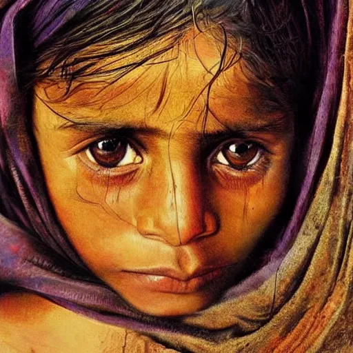 Prompt: the eyes of sharbat gula, poster style, artstation hall of fame gallery, editors choice, # 1 digital painting of all time, most beautiful image ever created, emotionally evocative, greatest art ever made, lifetime achievement magnum opus masterpiece, the most amazing breathtaking image with the deepest message ever painted, a thing of beauty beyond imagination or words