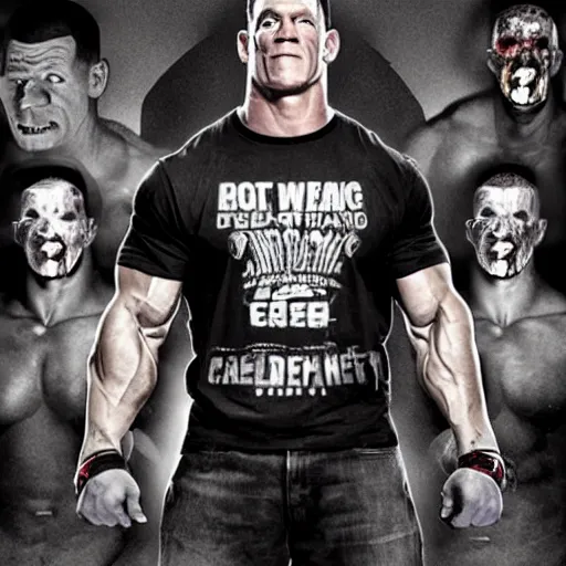 Image similar to john cena fading out of existence