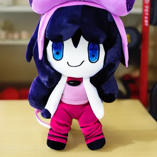 Prompt: cute fumo plush of a girl who lifts on a regular basis, exercise, anime girl