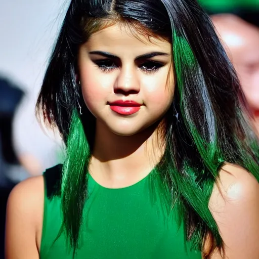 Image similar to photo of human celery!!!! selena gomez face