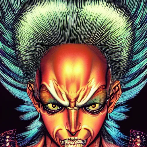 Image similar to portrait closeup of crazy dhalsim, symmetrical, cinematic colors, by yoichi hatakenaka, masamune shirow, josan gonzales and dan mumford, ayami kojima, takato yamamoto, barclay shaw, karol bak, yukito kishiro