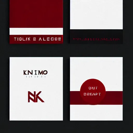 Image similar to “logo design with text KINOMO, modern, dark red”