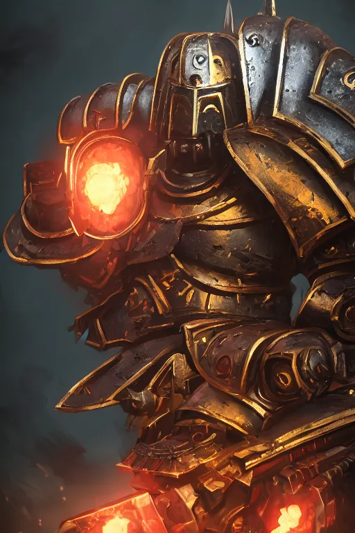 Image similar to armor portrait heros warhammer 4 0 k horus heresy fanart - the primarchs emperor by johannes helgeson animated with vfx concept artist & illustrator global illumination ray tracing hdr fanart arstation zbrush central hardmesh 8 k octane renderer comics stylized