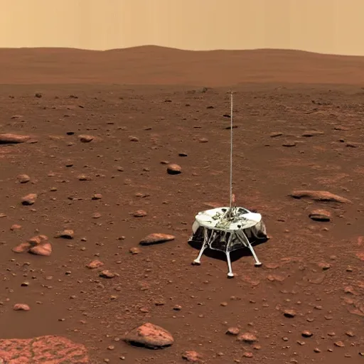 Image similar to first spacecraft landing on mars surface,