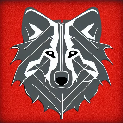 Prompt: design logo concept of a wolf. vector, photoshop