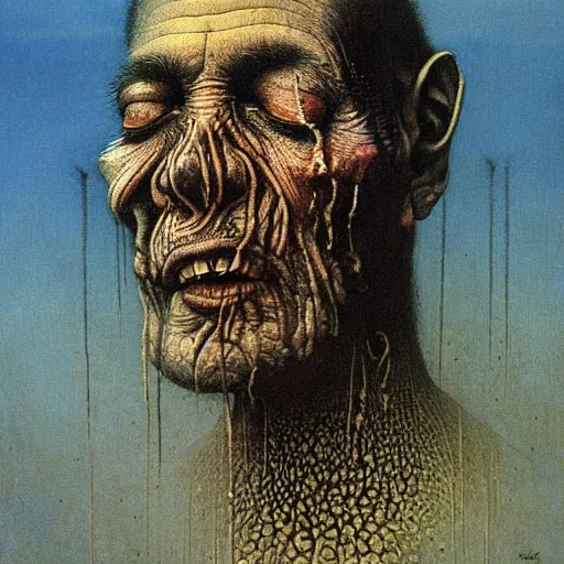 Image similar to mi khalifa painted by beksinski highly detailed