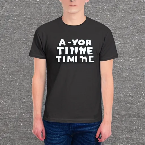 Prompt: a shirt that says nortin time