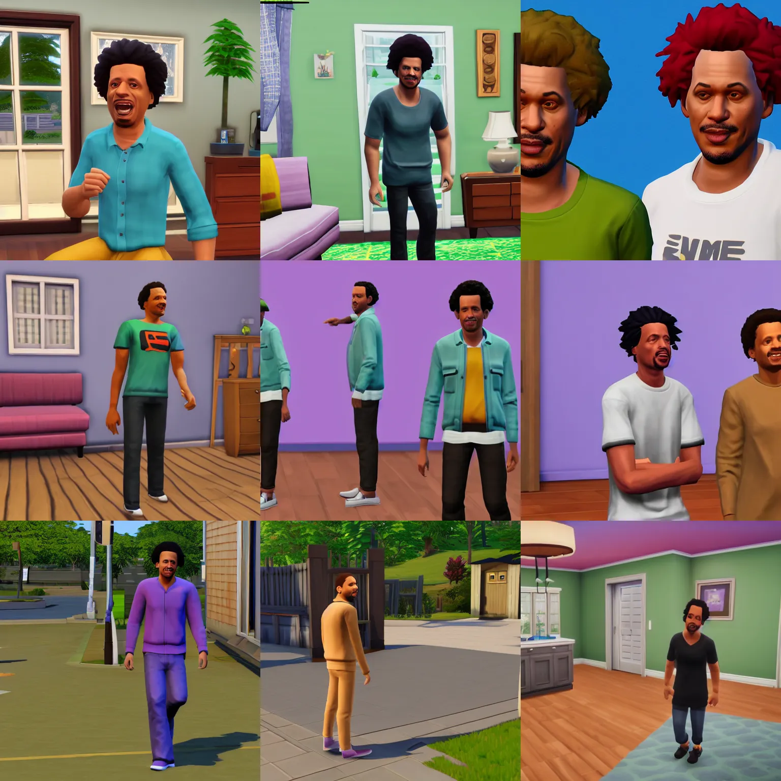Prompt: eric andre sims 4 create a sim