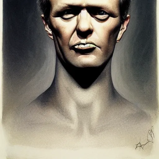 Image similar to Portrait by H.R.Giger of Alexei Navalny abomination, photo-realistic, 2K, highly detailed