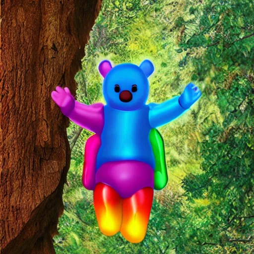 Image similar to gummybear hummingbear teletubbie