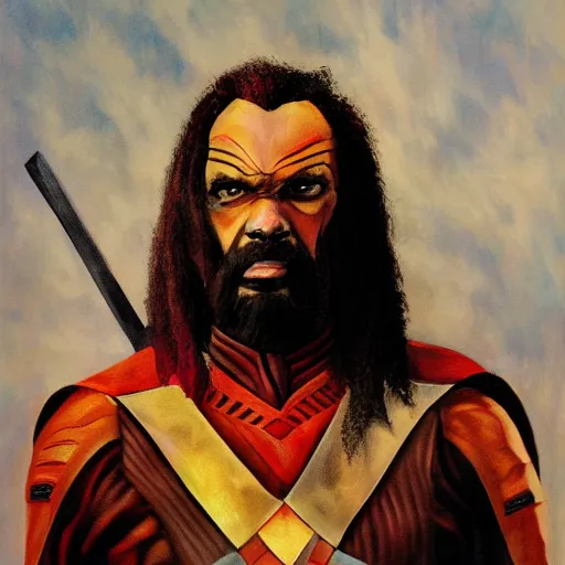 Image similar to portrait of a klingon warrior