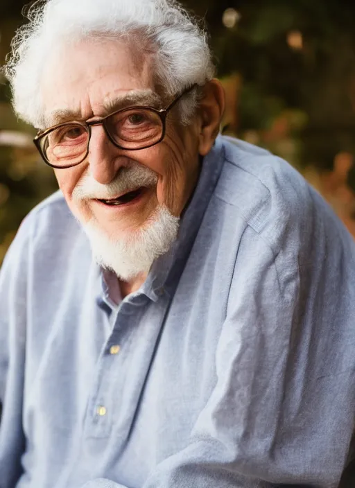 Prompt: DSLR photo portrait still of 78 year old age 78 Harold Ramis at age 78!!!, 85mm f1.8