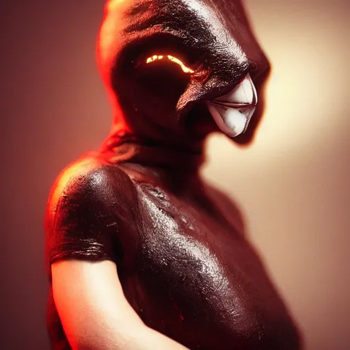 Prompt: anonymous as a cooked turducken on a platter, award winning creature portrait photography, extremely detailed, artstation, 8 k, sensual lighting, incredible art, wlop, artgerm