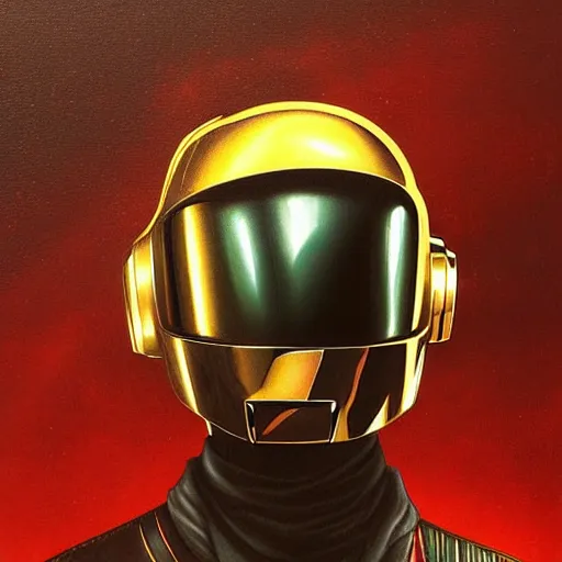 Image similar to portrait of daft punk, art by charlie bowater