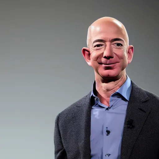 Prompt: Photography of Jeff Bezos with a pony tail