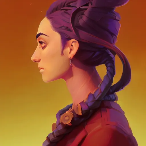 Image similar to profile portrait, maya ali mage, gloomhaven, dynamic lighting, gaudy colors, octane render aesthetic, matte painting concept art, official fanart behance hd artstation by jesper ejsing, by rhads and makoto shinkai and lois van baarle and ilya kuvshinov and rossdraws