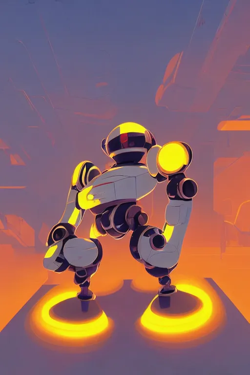 Image similar to metabots medabots medarotto medarot robot minimalist comics, behance hd by jesper ejsing, by rhads, makoto shinkai and lois van baarle, ilya kuvshinov, rossdraws global illumination ray tracing hdr radiating a glowing aura