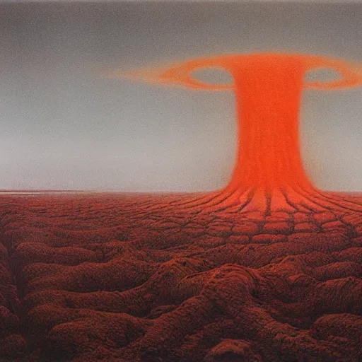 Image similar to nuclear holocaust by zdzisław beksinski