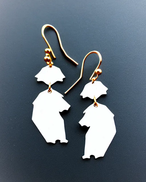 Image similar to beardsley, 2 d lasercut earrings,