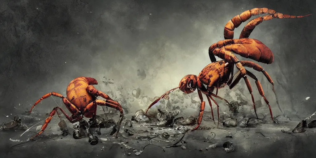 Image similar to The end of an scorpion, by ryohei hase