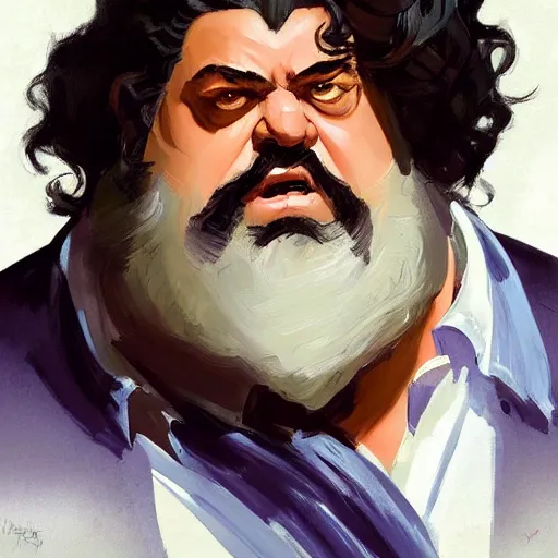 Image similar to greg manchess portrait painting of rubeus hagrid as overwatch character, medium shot, asymmetrical, profile picture, organic painting, sunny day, matte painting, bold shapes, hard edges, street art, trending on artstation, by huang guangjian and gil elvgren and sachin teng