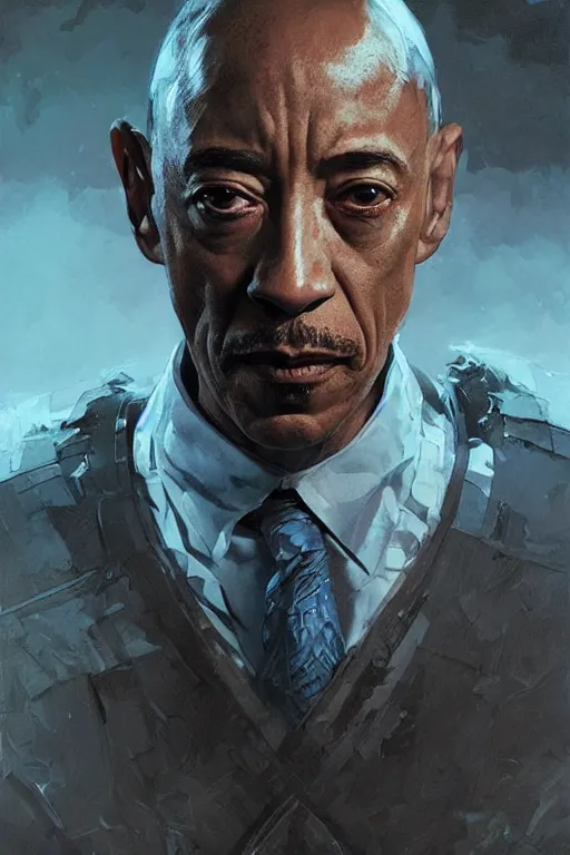 Image similar to Portrait of Giancarlo Esposito as professor X, marvel comics, x-men, dark, intricate, highly detailed, smooth, artstation, digital illustration by Ruan Jia and Mandy Jurgens and Artgerm and Wayne Barlowe and Greg Rutkowski