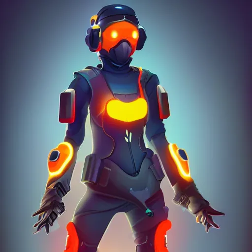 Image similar to stylized cybernetic ninja - cyberpunk girl, wearing techwear and armor, weoponary, complementary colors, highly detailed, artstation, digital matte painted in the style of overwatch, concept art, smooth