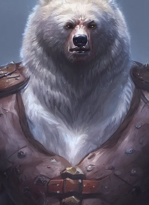 Image similar to werebear, d & d, fantasy, portrait, highly detailed, digital painting, trending on artstation, concept art, sharp focus, illustration, art by artgerm and greg rutkowski and magali villeneuve