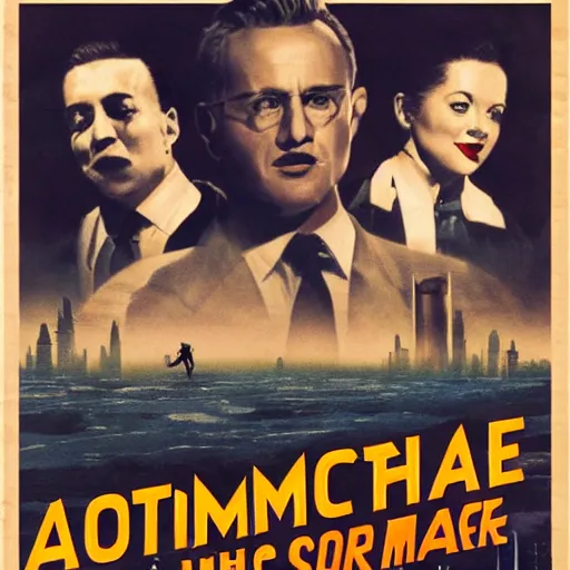 Prompt: poster of the movie : atomic midnight