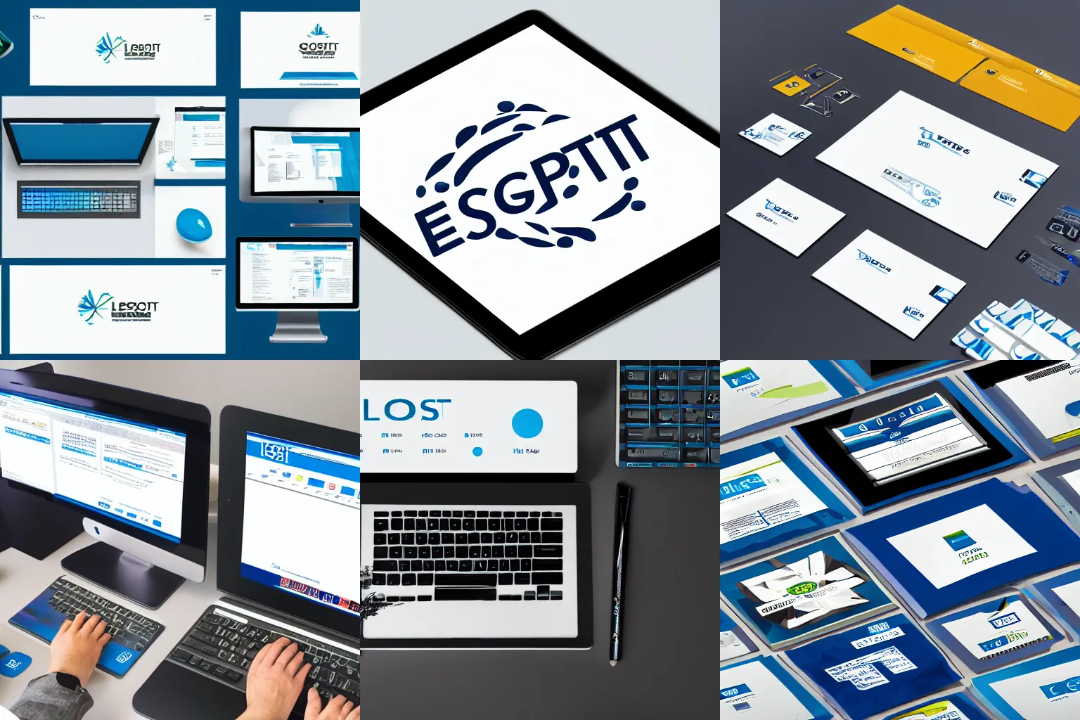 Prompt: logotype IT company Esoft