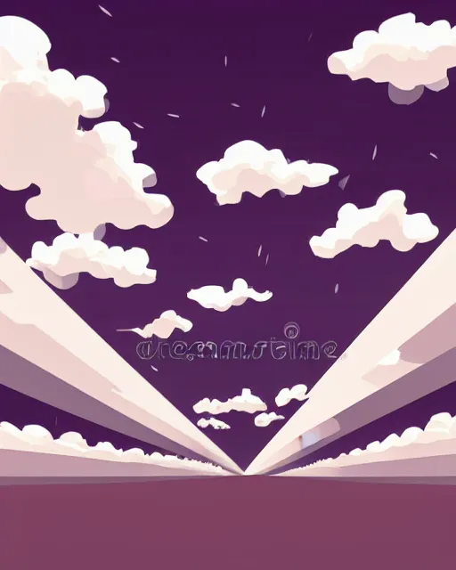 Image similar to perspective cloudy sky vector illustration in anime style