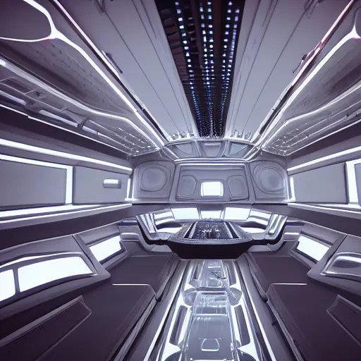 Prompt: interior of an alien spaceship, highly detailed, digital artwork, octane render