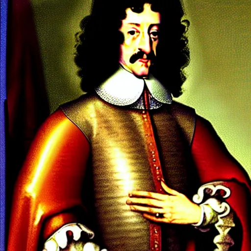 Prompt: Charles II of Spain, Zuckerberg, the last Habsburg ruler of the Facebook Empire, standing portrait by John Closterman, prompt byghee