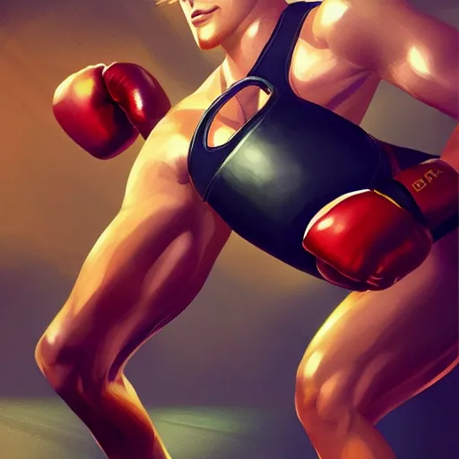 Image similar to anthro anubis as a boxer in a boxing ring, strong spotlights, trending on artstation, smooth and sharp focus, elegant detail, illustration, digital painting, art by artgerm and wlop