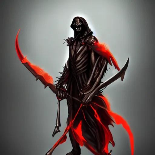 Image similar to teratophilia, grim reaper, demon, handsome, artstation