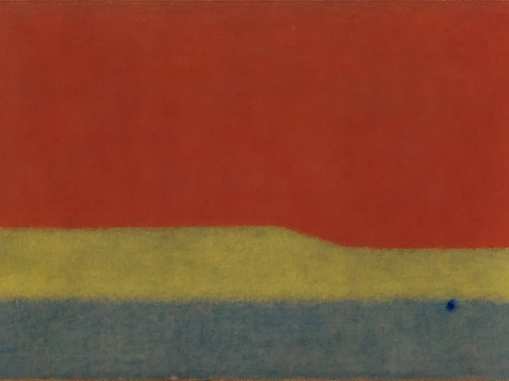 Prompt: moses separating the red sea. painting by mark rothko, paul klee