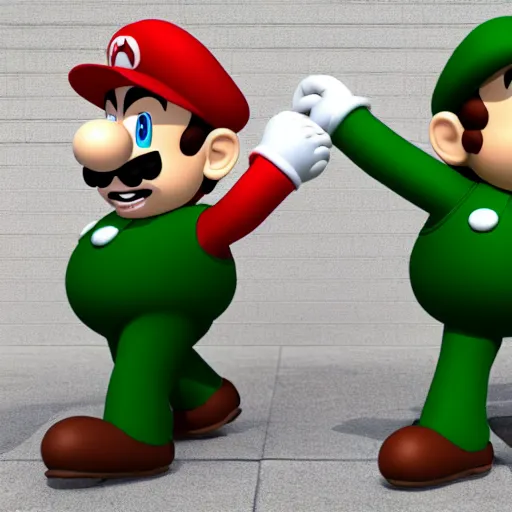 Image similar to green mario and red luigi