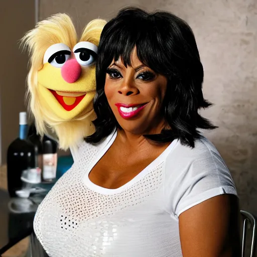 Prompt: openwork mean niecy nash as a muppet