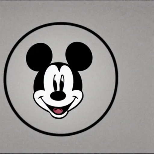 Image similar to Mickey Mouse face but in Nirvana's smiley style