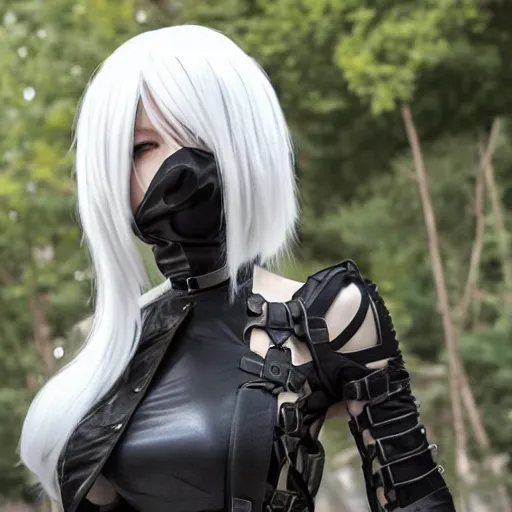 Image similar to a 2 from nier : automata in kiev, ukraine