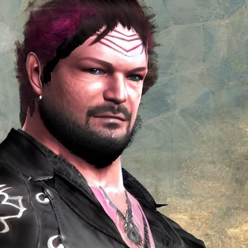 Image similar to bam margera, as a character in tekken