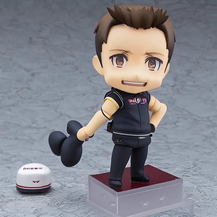 Image similar to a anime nendoroid of elon musk, car tesla 3, figurine, product photo, detailed