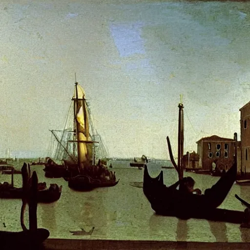 Venetian ships entering the port of Boston in 1780, | Stable Diffusion ...