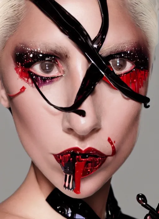 Image similar to lady gaga by nick knight, born this way, born this way album, red weapon 8 k s 3 5, cooke anamorphic / i lenses, highly detailed, cinematic lighting