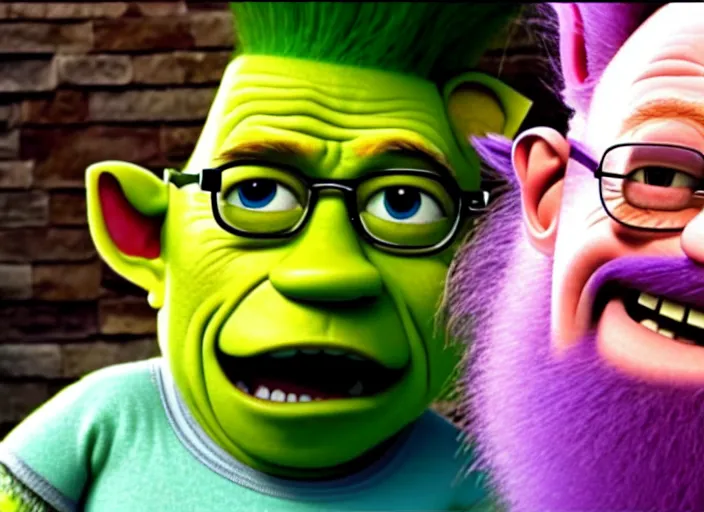 Image similar to film still of walter white as a troll in trolls 2 : world tour movie 2 0 2 0, 8 k, cinematic rule of thirds