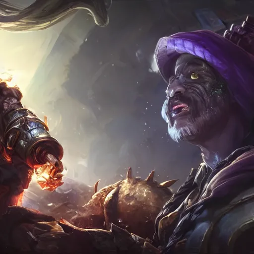 Image similar to bill cosby mixing potions, alchemist, league of legends amazing splashscreen artwork, gears of war, splash art, natural light, elegant, photorealistic facial features, intricate, fantasy, detailed face, atmospheric lighting, anamorphic lens flare, cinematic lighting, league of legends splash art, hd wallpaper, ultra high details by greg rutkowski