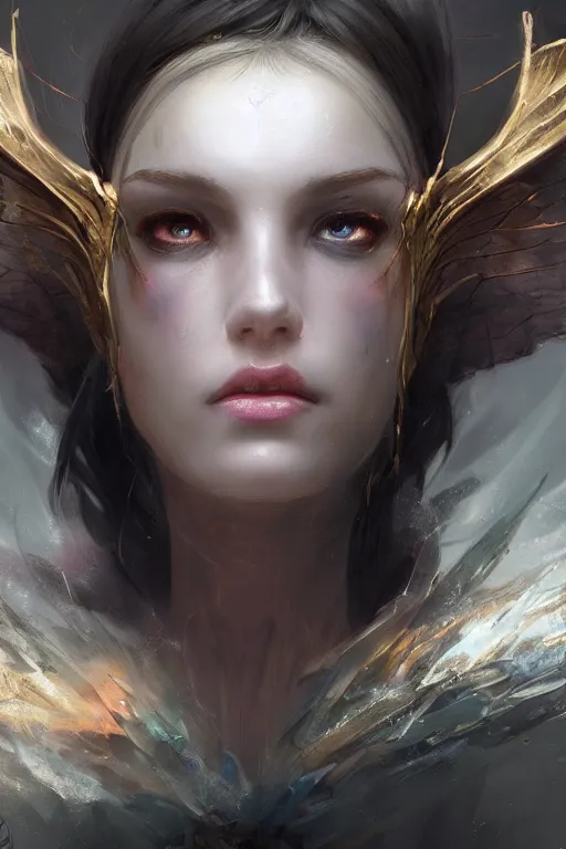 Image similar to closeup beautiful girl necromancer, wizards of the coast, casting magic spell, angel, 3 d render, hyper realistic detailed portrait, magic storm, thunder, ruan jia, wlop. scifi, fantasy, magic the gathering, hyper detailed, octane render, concept art, peter mohrbacher