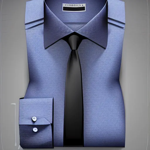 Prompt: concept art. futuristic men's dress shirt. modern. clean.